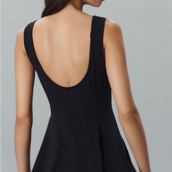 Maeve Anthropologie Black Flared Tank Top - Picture 2 of 5